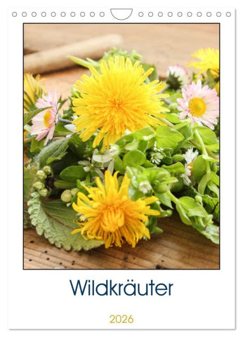 Essbare Wildkräuter (Wandkalender 2026 DIN A4 hoch), CALVENDO Monatskalender