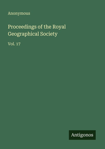 Proceedings of the Royal Geographical Society