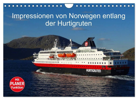 Impressionen von Norwegen entlang der Hurtigruten (Wandkalender 2027 DIN A4 quer), CALVENDO Monatskalender
