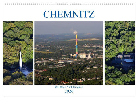 Chemnitz - Von Oben Nach Unten (Wandkalender 2026 DIN A2 quer), CALVENDO Monatskalender