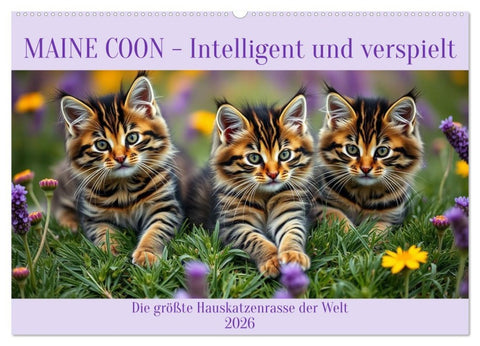 Maine Coon - Intelligent und verspielt (Wandkalender 2026 DIN A2 quer), CALVENDO Monatskalender