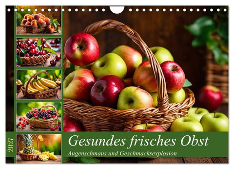 Gesundes frisches Obst (Wandkalender 2027 DIN A4 quer), CALVENDO Monatskalender