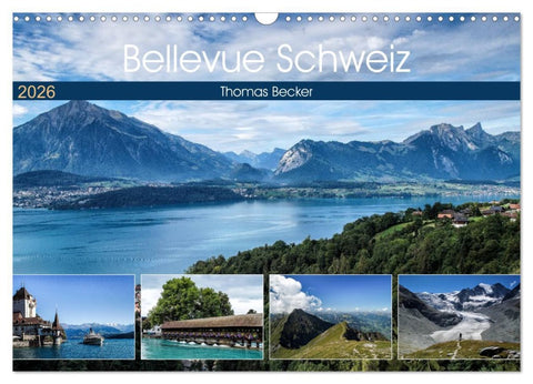 Bellevue Schweiz (Wandkalender 2026 DIN A3 quer), CALVENDO Monatskalender