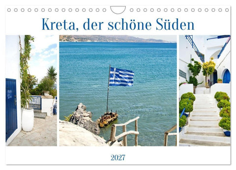Kreta, der schöne Süden (Wandkalender 2027 DIN A4 quer), CALVENDO Monatskalender
