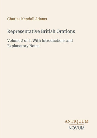 Representative British Orations