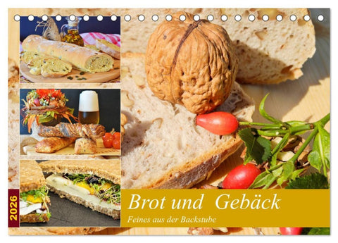 Brot und Gebäck. Feines aus der Backstube (Tischkalender 2026 DIN A5 quer), CALVENDO Monatskalender