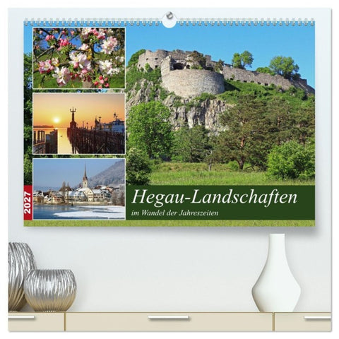 Hegau-Landschaften (hochwertiger Premium Wandkalender 2027 DIN A2 quer), Kunstdruck in Hochglanz