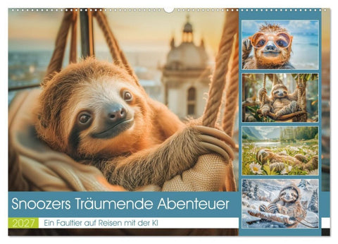 Snoozers Träumende Abenteuer (Wandkalender 2027 DIN A2 quer), CALVENDO Monatskalender