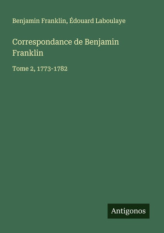 Correspondance de Benjamin Franklin
