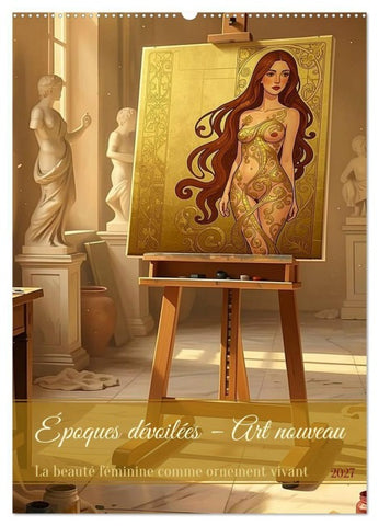 Époques dévoilées - Art nouveau (Calendrier mural 2027 DIN A2 horizontal), CALVENDO calendrier mensuel
