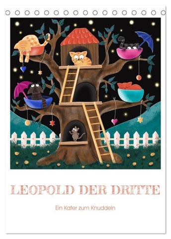 Leopold der Dritte - Ein Kater zum Knuddeln (Tischkalender 2027 DIN A5 hoch), CALVENDO Monatskalender