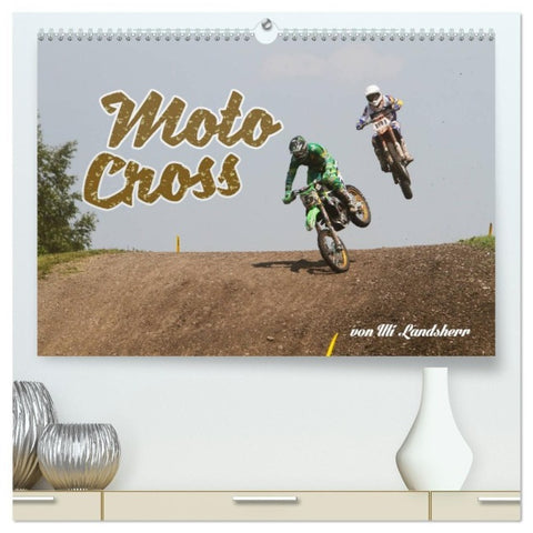 Moto Cross (hochwertiger Premium Wandkalender 2027 DIN A2 quer), Kunstdruck in Hochglanz