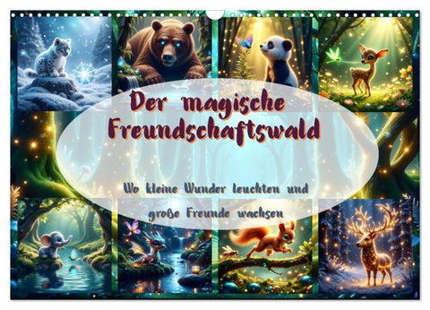 Der magische Freundschaftswald (Wandkalender 2027 DIN A3 quer), CALVENDO Monatskalender