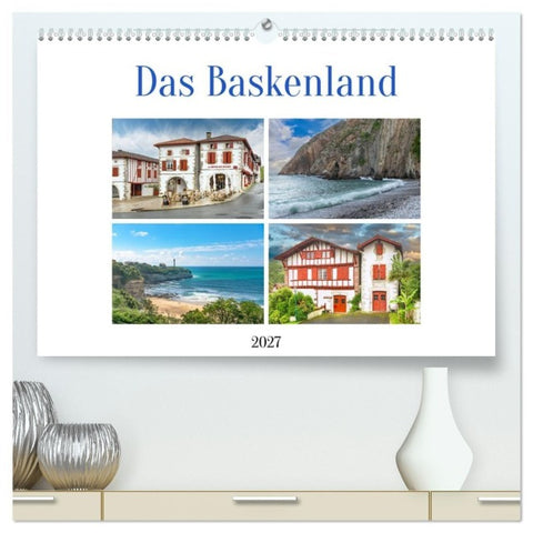 Das Baskenland (hochwertiger Premium Wandkalender 2027 DIN A2 quer), Kunstdruck in Hochglanz