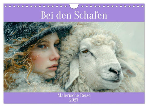 Bei den Schafen - Malerische Reise (Wandkalender 2027 DIN A4 quer), CALVENDO Monatskalender