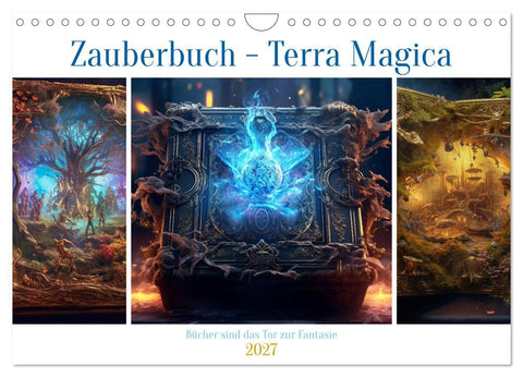 Zauberbuch - Terra Magica (Wandkalender 2027 DIN A4 quer), CALVENDO Monatskalender