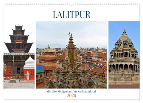 LALITPUR, die alte Königsstadt (Wandkalender 2026 DIN A2 quer), CALVENDO Monatskalender