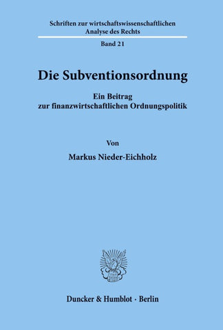 Die Subventionsordnung.