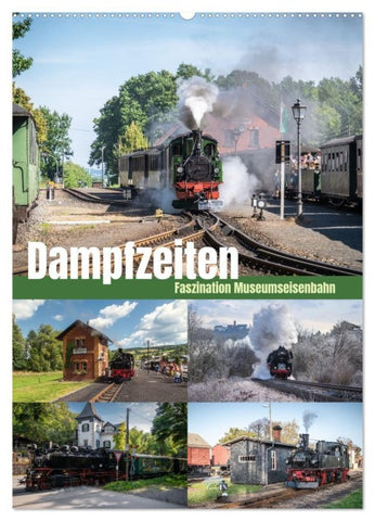 Dampfzeiten (Wandkalender 2027 DIN A2 hoch), CALVENDO Monatskalender