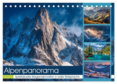 Alpenpanorama (Tischkalender 2027 DIN A5 quer), CALVENDO Monatskalender