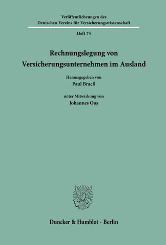 Rechnungslegung von Versicherungsunternehmen im Ausland.