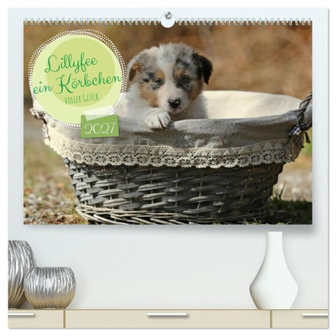 Lillyfee und ein Körbchen voller Glück (hochwertiger Premium Wandkalender 2027 DIN A2 quer), Kunstdruck in Hochglanz