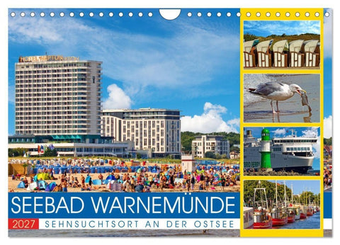 Seebad Warnemünde - Sehnsuchtsort an der Ostsee (Wandkalender 2027 DIN A4 quer), CALVENDO Monatskalender