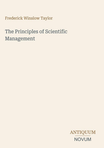 The Principles of Scientific Management