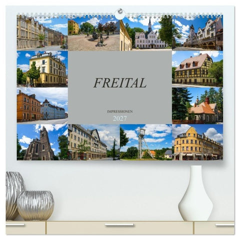 Freital Impressionen (hochwertiger Premium Wandkalender 2027 DIN A2 quer), Kunstdruck in Hochglanz