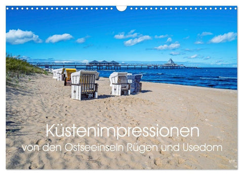 Küstenimpressionen von den Ostseeinseln Rügen und Usedom (Wandkalender 2027 DIN A3 quer), CALVENDO Monatskalender