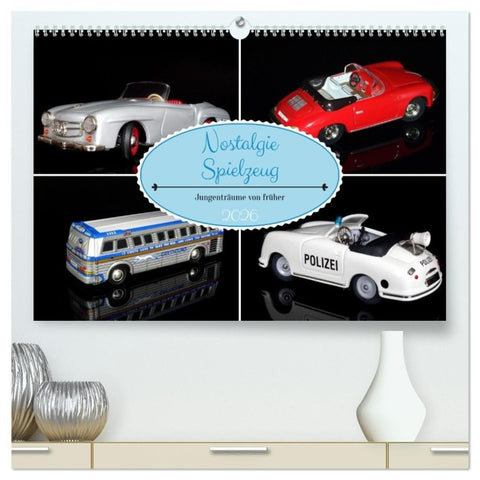 Nostalgie Spielzeug (hochwertiger Premium Wandkalender 2026 DIN A2 quer), Kunstdruck in Hochglanz