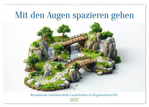 Mit den Augen spazieren gehen (Wandkalender 2027 DIN A2 quer), CALVENDO Monatskalender