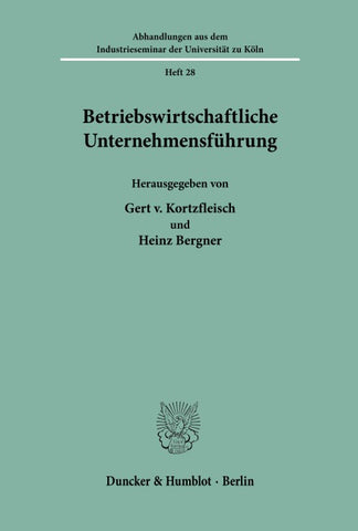 Betriebswirtschaftliche Unternehmensführung.