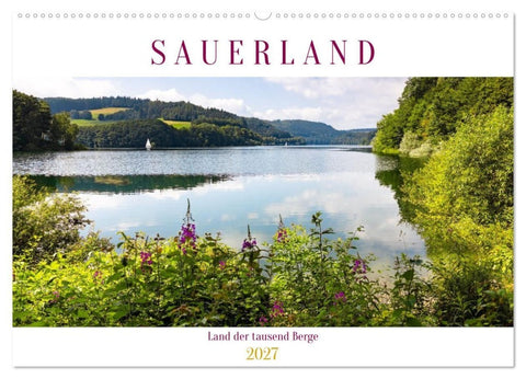 Sauerland - Land der tausend Berge (Wandkalender 2027 DIN A2 quer), CALVENDO Monatskalender