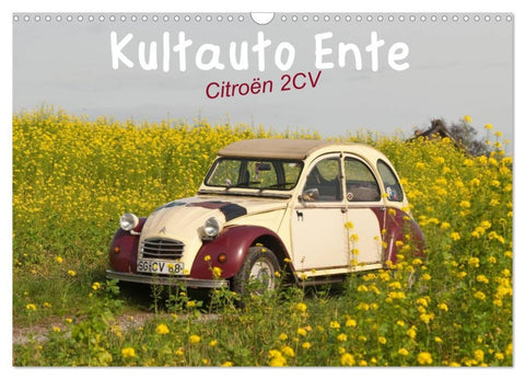 Kultauto Ente Citroën 2CV (Wandkalender 2026 DIN A3 quer), CALVENDO Monatskalender
