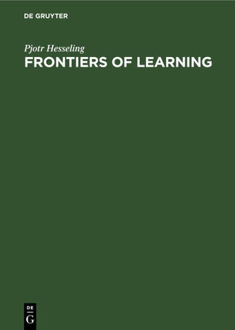Frontiers of Learning
