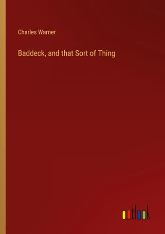 Baddeck, and that Sort of Thing