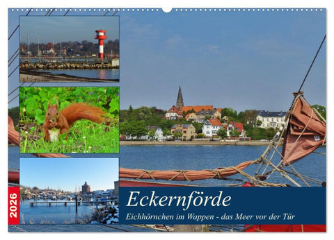 Eckernförde. Eichhörnchen im Wappen - das Meer vor der Tür (Wandkalender 2026 DIN A2 quer), CALVENDO Monatskalender