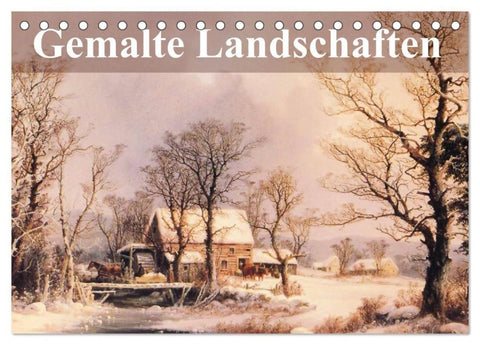 Gemalte Landschaften (Tischkalender 2027 DIN A5 quer), CALVENDO Monatskalender