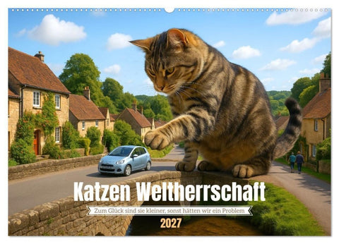 Katzen Weltherrschaft (Wandkalender 2027 DIN A2 quer), CALVENDO Monatskalender