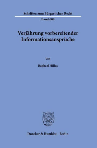Verjährung vorbereitender Informationsansprüche