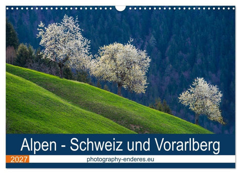 Alpen - Schweiz und Vorarlberg (Wandkalender 2027 DIN A3 quer), CALVENDO Monatskalender