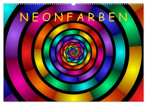 Neonfarben (Wandkalender 2027 DIN A2 quer), CALVENDO Monatskalender