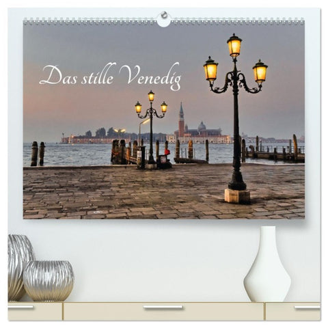 Das stille Venedig (hochwertiger Premium Wandkalender 2026 DIN A2 quer), Kunstdruck in Hochglanz
