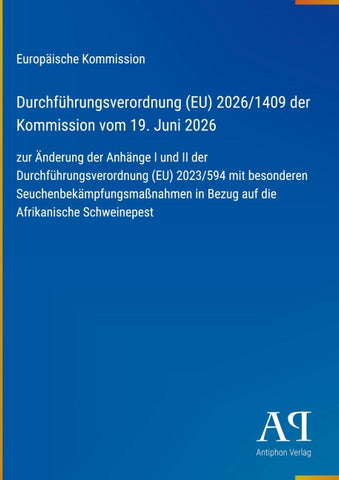 Durchführungsverordnung (EU) 2026/1409 der Kommission vom 19. Juni 2026