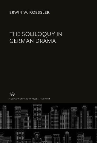 The Soliloquy in German Drama