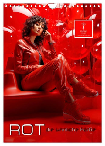 Rot, die sinnliche Farbe (Wandkalender 2026 DIN A4 hoch), CALVENDO Monatskalender