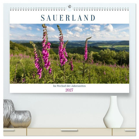 Das Sauerland im Wechsel der Jahreszeiten (hochwertiger Premium Wandkalender 2027 DIN A2 quer), Kunstdruck in Hochglanz