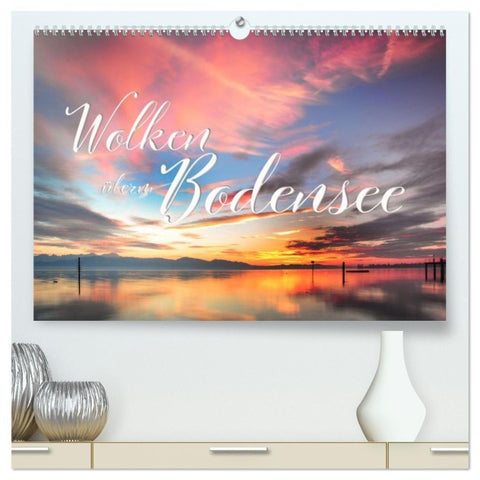 Wolken überm Bodensee (hochwertiger Premium Wandkalender 2027 DIN A2 quer), Kunstdruck in Hochglanz