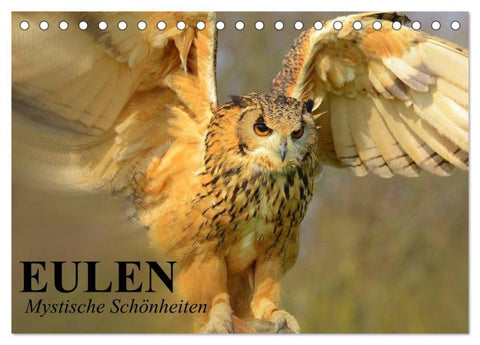 Eulen. Mystische Schönheiten (Tischkalender 2027 DIN A5 quer), CALVENDO Monatskalender